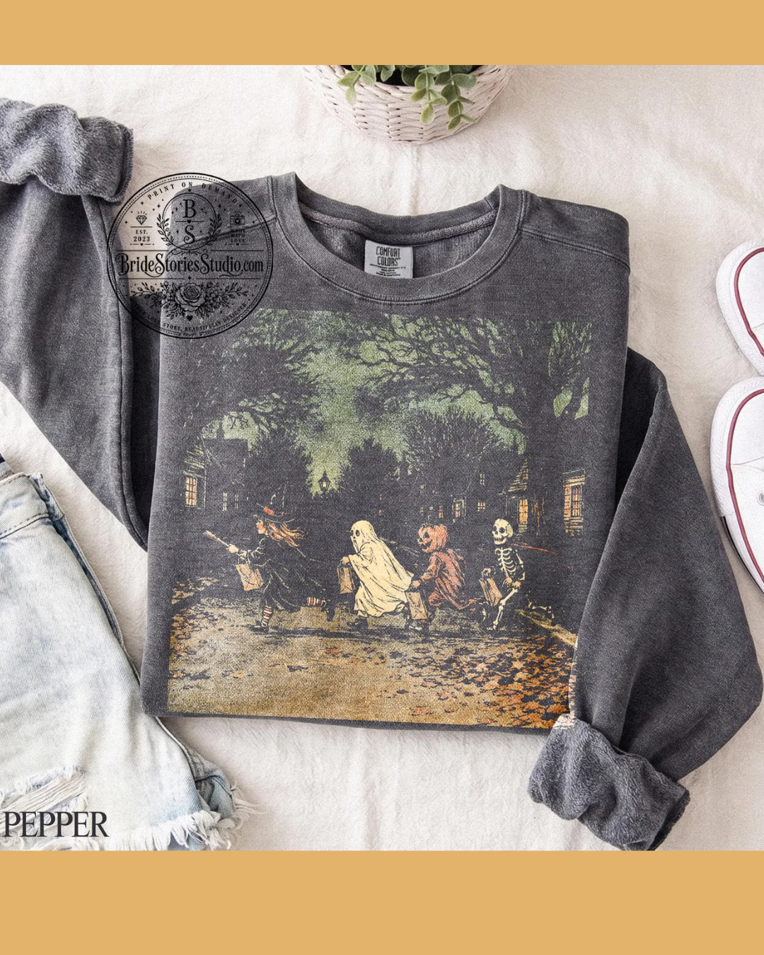 Ghost Pumpkin Skeleton Tee