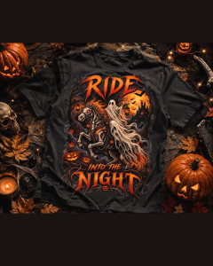Ride Into the Night Gothic T-Shirt – Dark Vintage Spooky Graphic Tee