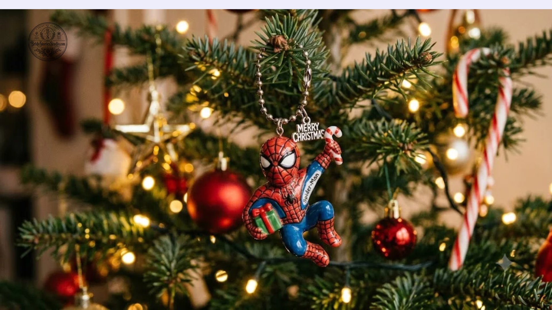 Spider-Man Christmas Acrylic Keychain Ornament